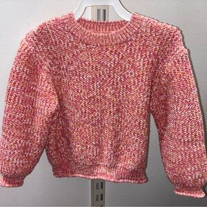 Zara Kids Pink and White Knit Sweater